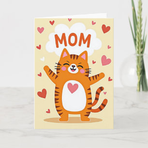 Happy Mum Cat Love Card