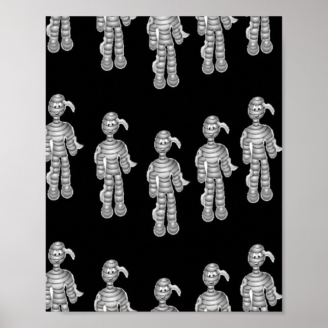 Happy mummies on black poster (Front)