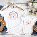 Happy Mummy Boho Rainbow T-Shirt<br><div class="desc">This lovely watercolor boho rainbow,  "Happy mummy" t-shirt would make a great baby shower gift! Matching collection available!</div>