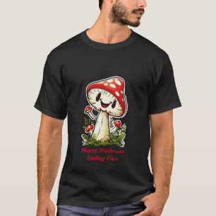 happy mushroom character with a smiling face T-Shirt