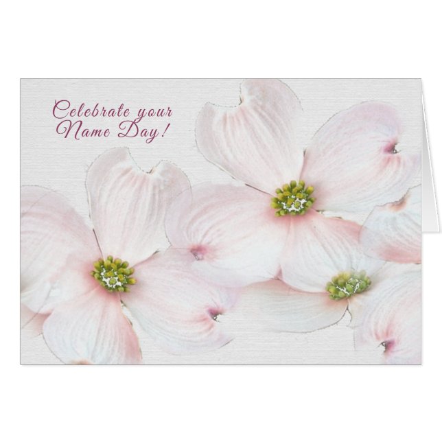 Happy Name Day-crabapple blossoms (Front Horizontal)