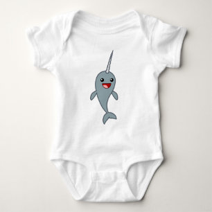 Happy Narwhal Baby Bodysuit