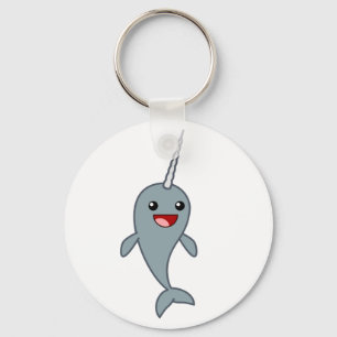 Happy Narwhal Key Ring