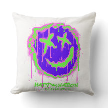 Happy Nation Toxified Decorative Throw Pillow – Ed