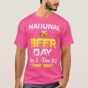 Happy National Beer's Day Graphic Beer Drinking T-Shirt