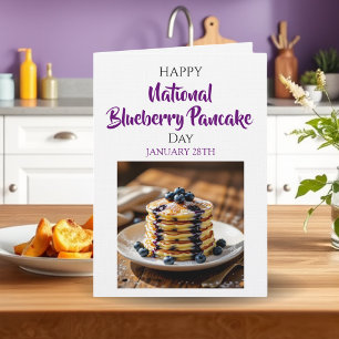 Happy National Blueberry Pancake Day! Jan 28th Card