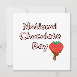 Happy national chocolate day invitation