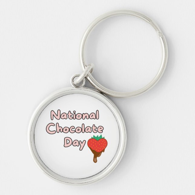 Happy national chocolate day key ring (Front)