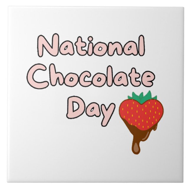 Happy national chocolate day tile (Front)