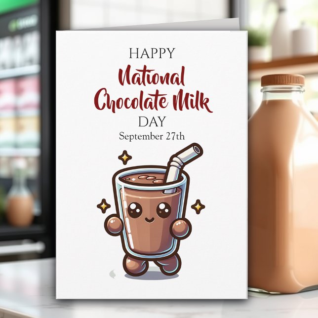 Happy National Chocolate Milk Day Card (Creator Uploaded)