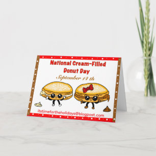 Happy National Cream-Filled Doughnuts Day - Sept 1 Card
