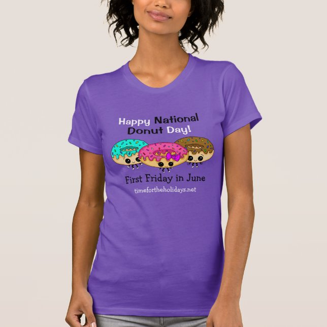 Happy National Doughnut Day T-Shirt (Front)