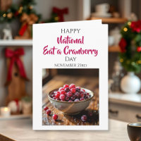 Happy National Eat a Cranberry Day | Nov 23rd