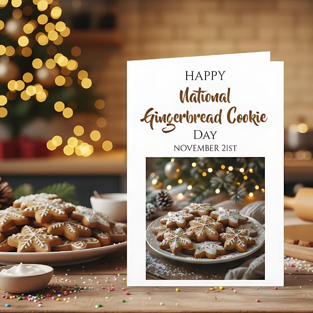 Happy National Gingerbread Cookie Day | Nov 21st Card (Creator Uploaded)
