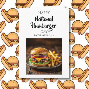 Happy National Hamburger Day Dec 21st Card
