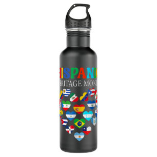 Happy National Hispanic Heritage Month All Countri 710 Ml Water Bottle