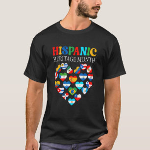 Happy National Hispanic Heritage Month All Countri T-Shirt