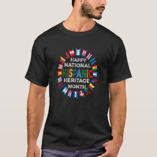 Happy National Hispanic Heritage Month Distressed T-Shirt