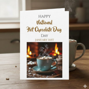 Happy National Hot Chocolate Day   January 31st Card