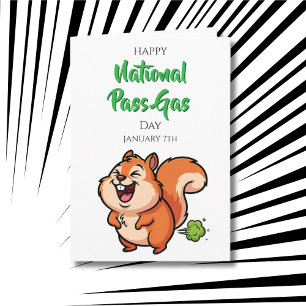 Happy National Pass Gas Day January 7th Card