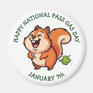 Happy National Pass Gas Day January 7th Magnet