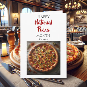 Happy National Pizza Month is October Card