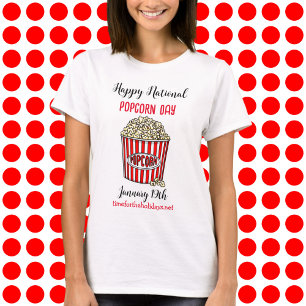 Happy National Popcorn Day - January 19th T-Shirt