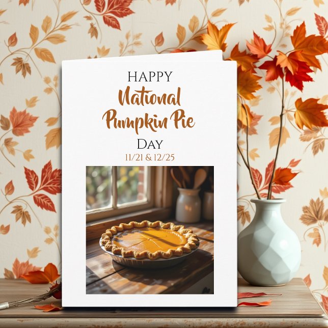 Happy National Pumpkin Pie Day Recipe  Card (Creator Uploaded)