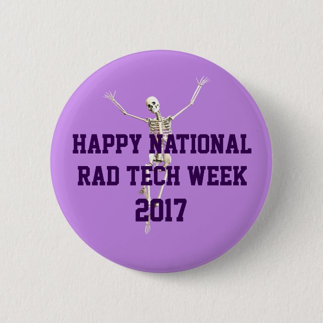 Happy National Rad Tech Week 6 Cm Round Badge (Front)