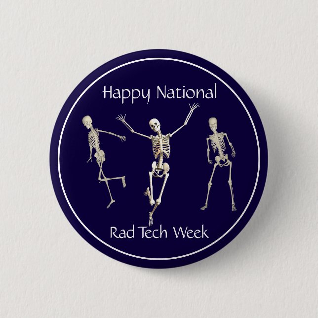 Happy National Rad Tech Week 6 Cm Round Badge (Front)