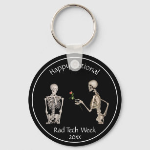 Happy National Rad Tech Week and Skeletons Keychai Key Ring