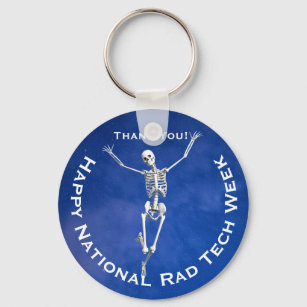 "Happy National Rad Tech Week" with Skeleton Key Ring
