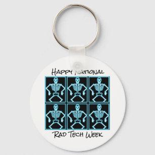 "Happy National Rad Tech Week" with Skeletons Key Ring