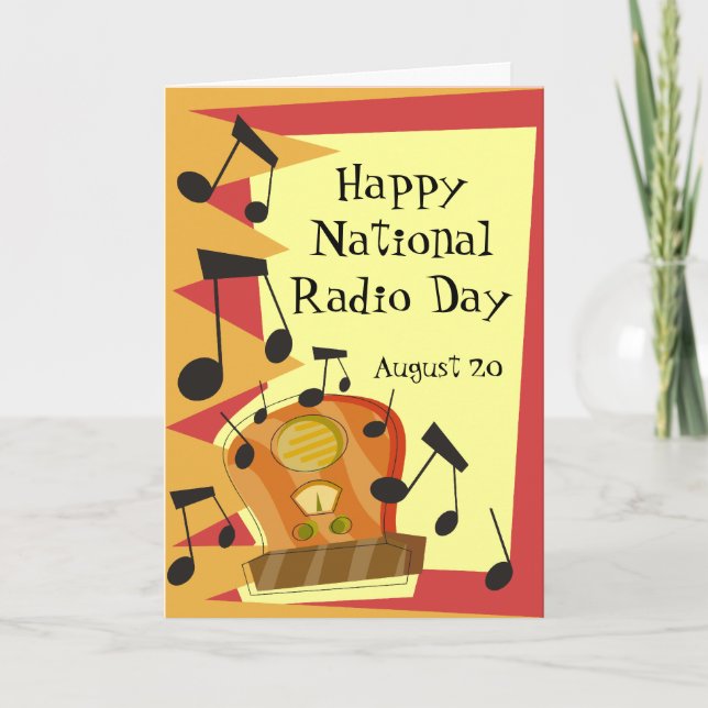 Happy National Radio Day, August 20 Card (Front)
