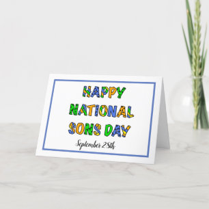 Happy National Sons Day September 28th Card