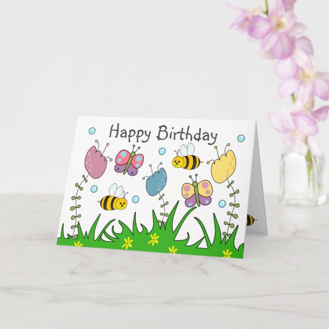 Happy Nature Birthday  Card (Orchid)