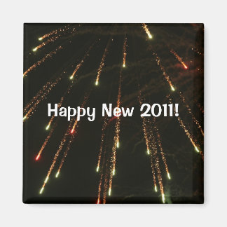 Happy New 2011 fireworks magnet