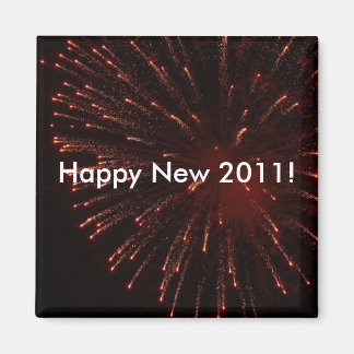 Happy New 2011 fireworks magnet