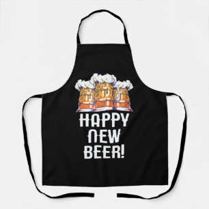 HAPPY NEW BEER! New Year's Eve Party Drinking Apron