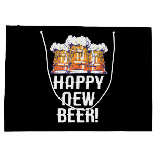 HAPPY NEW BEER! New Year's Eve Party Drinking Large Gift Bag