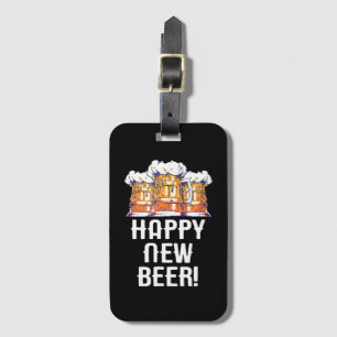 HAPPY NEW BEER! New Year's Eve Party Drinking Luggage Tag