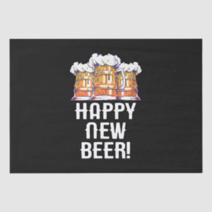 HAPPY NEW BEER! New Year's Eve Party Drinking Tissue Paper