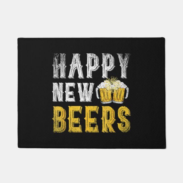 Happy New Beers Party Doormat (Front)