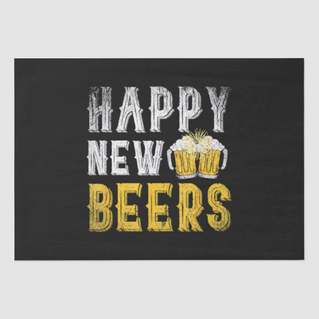 Happy New Beers Party Tissue Paper (Front)