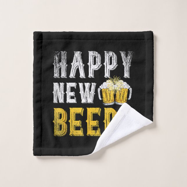 Happy New Beers Party Wash Cloth (Wash Cloth)