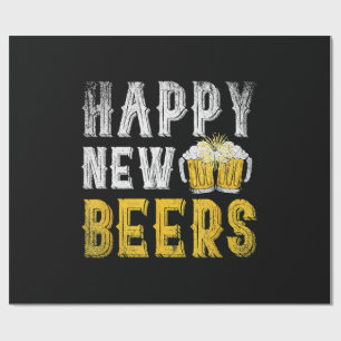 Happy New Beers Party Wrapping Paper