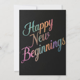 Happy new beginnings 2026 card