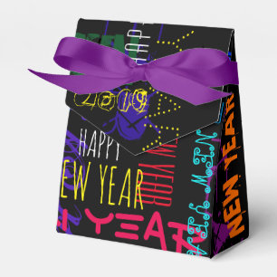 Happy New custom Year Pop Colours Favour Tent Favour Box