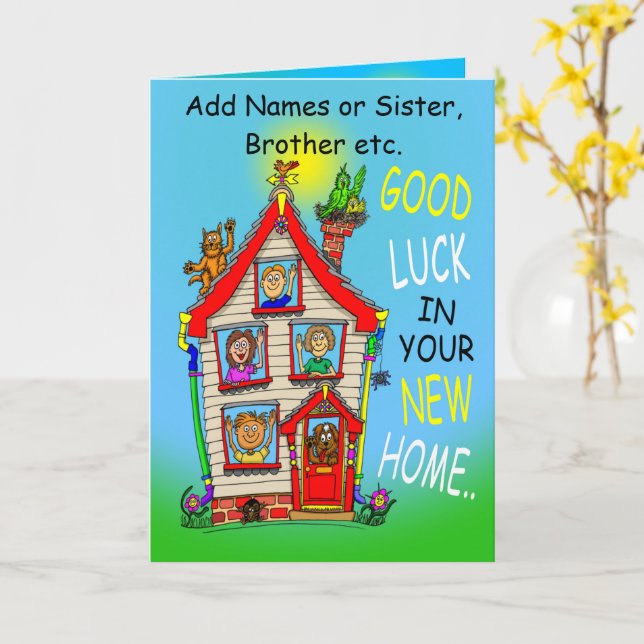 Happy New Home Card (Yellow Flower)