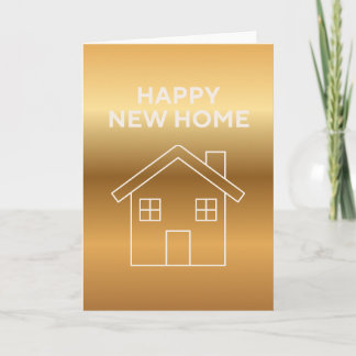 Happy New Home - Gold Gradient background  Card